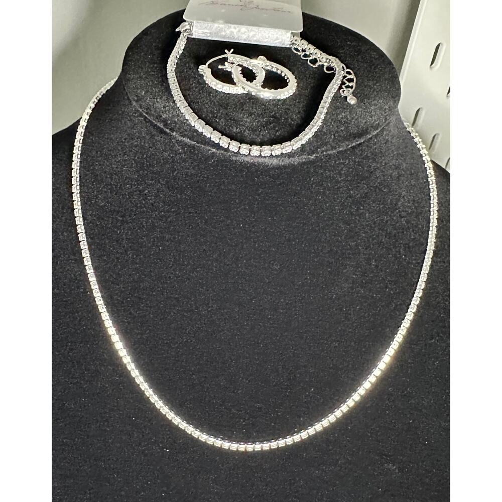 Stunning CZ 3 Piece Set including Tennis Bracelet by Kenneth Jay Lane NWT